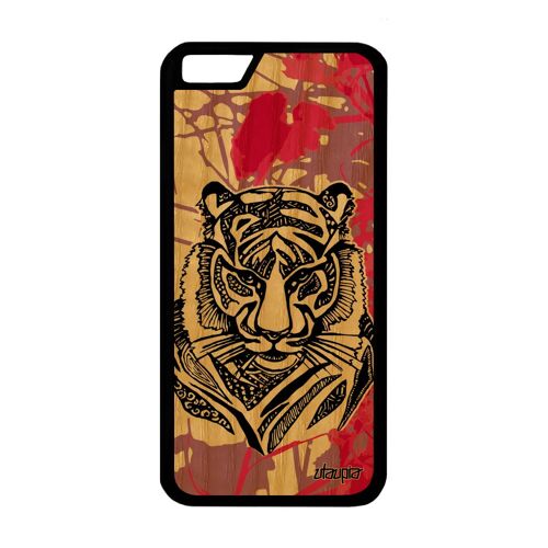 Coque Silicone Iphone 6 6s En Vrai Bois Tigre Telephone Fille Tribal Frene Iphone 6 Iphone 6s