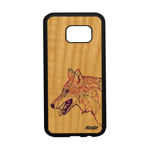 Coque Pour Samsung S7 En Bois Silicone Loup Case Personnalise Frene Samsung Galaxy S7