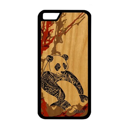 Coque Iphone 6 6s En Bois Silicone Panda Case Smartphone Azteque Dessin De Iphone 6 Iphone 6s