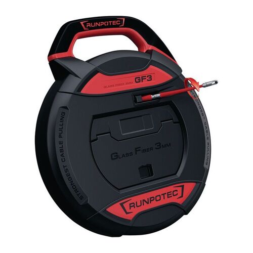 Tire-câble GF3 Bande-L.30m Courbe-R.38mm sans compteur RUNPOTEC