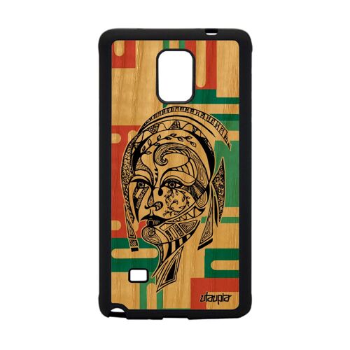 Coque Samsung Galaxy Note 4 En Bois Silicone Femme Carré Fille Frêne Telephone A