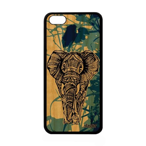 Coque Silicone Iphone 5c En Bois Elephant Telephone De Protection Mobile A Apple Iphone 5c