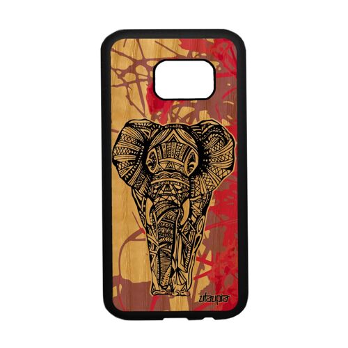 Coque En Bois Galaxy S7 Silicone Elephant Tribal Ethnique De Protection Samsung Galaxy S7