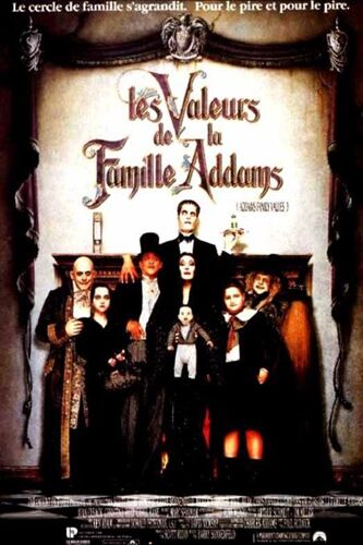 Les Valeurs De La Famille Addams - Véritable Affiche De Cinéma Pliée - Format 60x160 Cm - De Barry Sonnenfeld Avec Anjelica Huston, Raúl Juliá, Christopher Lloyd, Christina Ricci - 1993