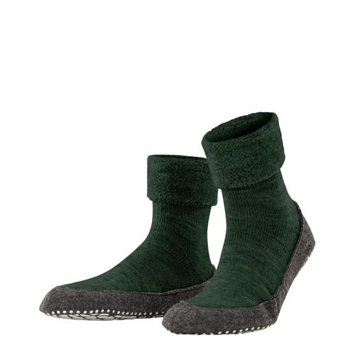 Falke Chaussons Unisexes Cosyshoe So Cp, Antidérapants, Couleur Unie Vert Foncé 45-46