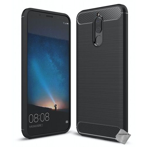 Housse Etui Coque Silicone Gel Carbone Pour Huawei Mate 10 Lite + Film Ecran - Noir