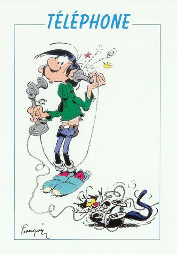 Gaston Lagaffe « Telephone » Cp Dalix : Serie Ce 9