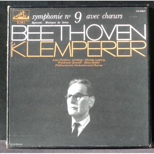 Beethoven Symphonie 9 Egmont Klemperer Cvd 2048/9 2 X Lp & Bx Ex