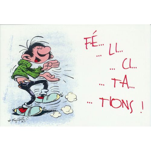Gaston Lagaffe « Felicitations » Cp Dalix : Serie Gcs N° 4731