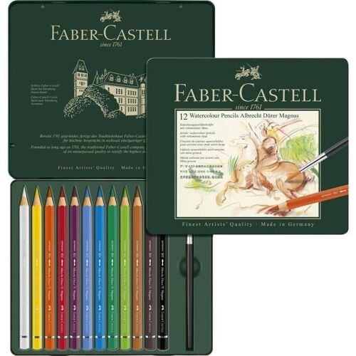 Faber-Castell Boîte De 12 Crayons De Couleur Aquarellable A Dürer Magnus