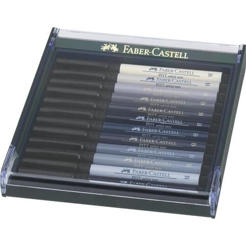 Faber-Castell Boîte De 12 Feutres Gris