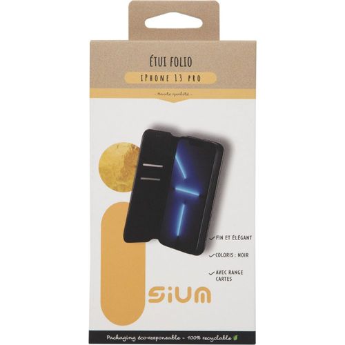 Etui Apm France Etui Portefeuille Noir Pour Iphone 13 Pr