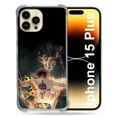 Coque Renforcée Pour Iphone 15 Plus (6.7) Manga One Piece Ace Noir