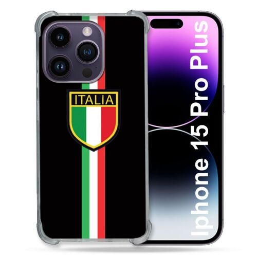 Coque Renforcée Pour Iphone 15 Pro Plus (6.7) Voyage Italie 3 Noir