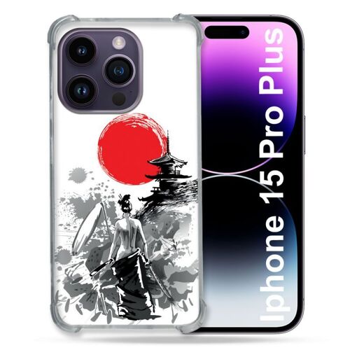 Coque Renforcée Pour Iphone 15 Pro Plus (6.7) Voyage Japon Femme