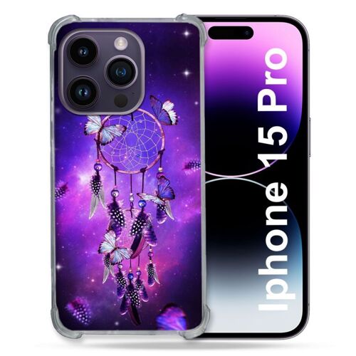 Coque Compatible Magsafe Pour Iphone 15 Pro (6.1) Zen Attrape Reve Papillon
