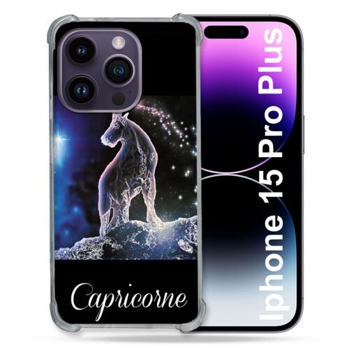 Coque Compatible Magsafe Pour Iphone 15 Pro Plus (6.7) Signe Zodiaque 2 Capricorne