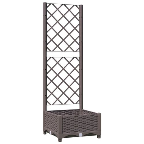 Vidaxl Jardinière Avec Treillis Marron 40x40x121,5 Cm Pp