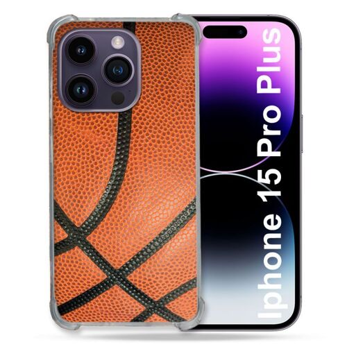 Coque Renforcée Pour Iphone 15 Pro Plus (6.7) Sport Ballon Basket