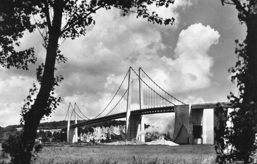 Carte Postale Noir Et Blanc - Dentelee- N°76.684..13 Le Pont De Tancarville - Seine Maritime- Photo Veritable Du Xx Eme Siecle - Marque Deposee Pont De Tancarville N°7013- Editions La Cigogne
