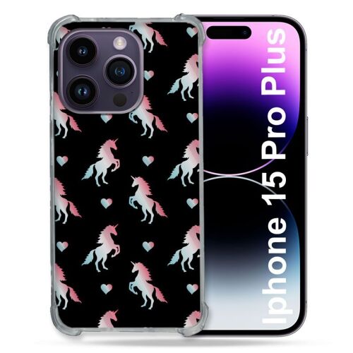 Coque Compatible Magsafe Pour Iphone 15 Pro Plus (6.7) Fantastique Licorne Pattern
