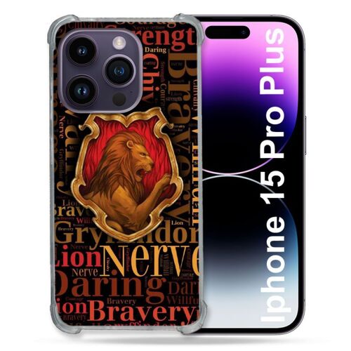 Coque Compatible Magsafe Pour Iphone 15 Pro Plus (6.7) Harry Potter Griffondor
