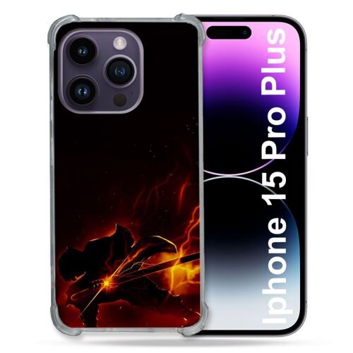 Coque Compatible Magsafe Pour Iphone 15 Pro Plus (6.7) Manga Demon Slayer Electric