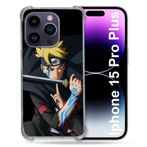 Coque Compatible Magsafe Pour Iphone 15 Pro Plus (6.7) Manga Boruto Tatouage