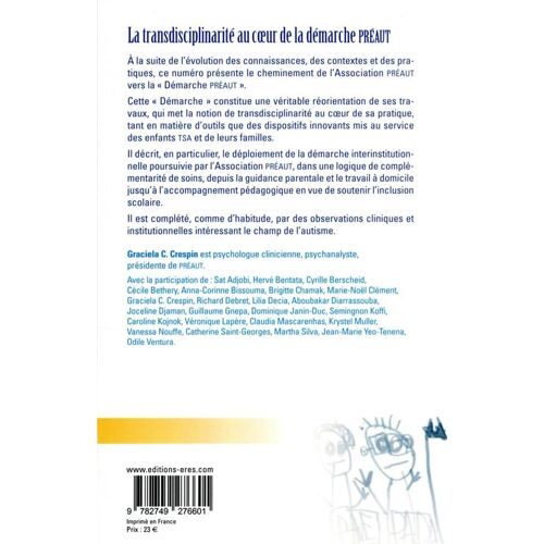 Les Cahiers De Préault 19 - Les Cahiers De Préaut 19 - La Transdisciplinarité Au Coeur De La Demarche Préaut - 19