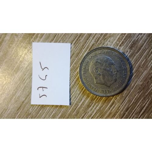 5 Pesetas Espagne 1957 , G5 En L Etat Sur Les Photos