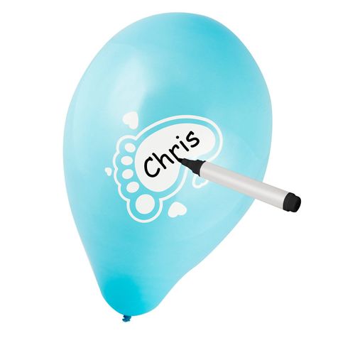 6 Ballons Bleus 30cm De Taille Unique