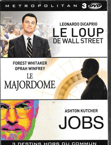 3 Destins Hors Du Commun : Le Majordome + Le Loup De Wall Street + Jobs - Pack