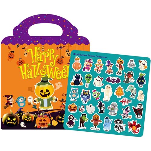 Livre D'autocollants D'halloween Pour Enfants,Garçon Fille Halloween Party Cadeaux,Stickers De Thème D'halloween De Bricolage(A)