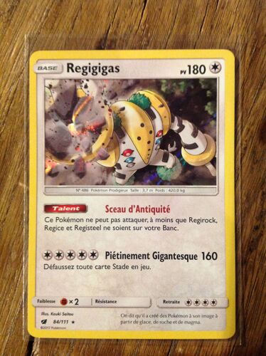 Regigigas Holographique 84/111 Série Soleil Et Lune Invasion Carmin