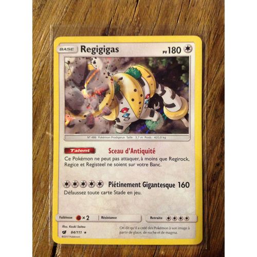 Regigigas Holographique 84/111 Série Soleil Et Lune Invasion Carmin