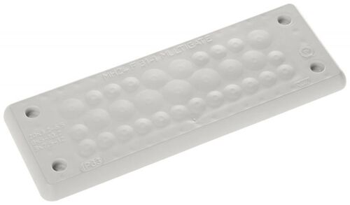 Trelleborg MH-24 F 31-1 LIGHT GREY UL94 V-0 IP65 TPE Plaque de passage de vis (1.90 cm), Gaine + protection pour câbles, Gris