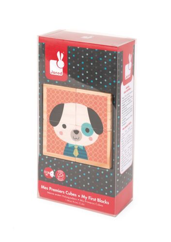 Jouets D'eveil Mes Premiers Cubes - Portraits De La Forêt (Bois)