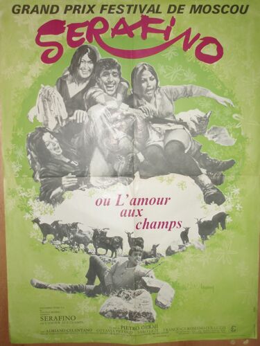 Serafino Ou L'amour Aux Champs - 1968 - Affiche Originale Pliée 60 X 80 - Adriano Celentano - Ottavia Piccolo
