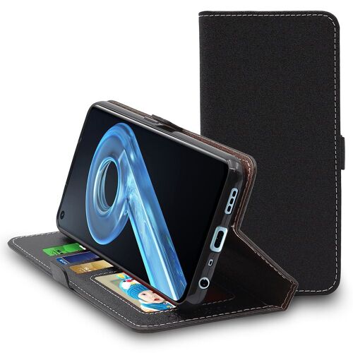 ebestStar - Coque pour Realme 9i Etui Portefeuille PU Cuir Porte-Cartes, Noir [Dimensions PRECISES Smartphone : 164.4 x 75.7 x 8.4 mm, écran 6.6'']