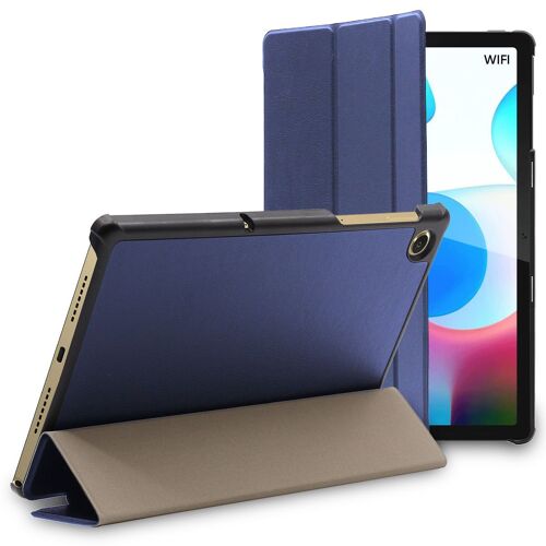 Ebeststar - Housse Pour Realme Pad 10.4 (2021) Etui Slim Smart Case Support Haute Solidité, Bleu Foncé [Dimensions Precises Tablette : 246.1 X 155.9 X 6.9 Mm, Écran 10.4'']
