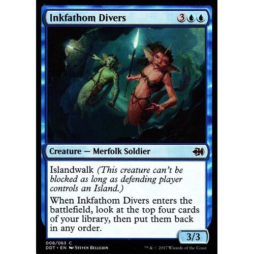 Inkfathom Divers (Plongeurs D'encrebrasse) - Mtg - Merfolk Vs Goblins Vo - C