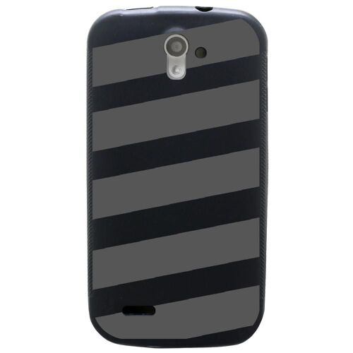 Coque Souple Pour Sfr Startrail 4 Avec Impression Motifs Bandes Grises