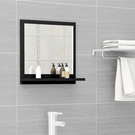 Vidaxl Miroir De Salle De Bain Noir 40x10,5x37 Cm Bois D¿Ingénierie