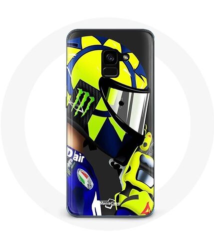Coque Pour Samsung Galaxy A8 Plus Valentino Rossi Pilote De Vitesse Champion Du Monde Motogp