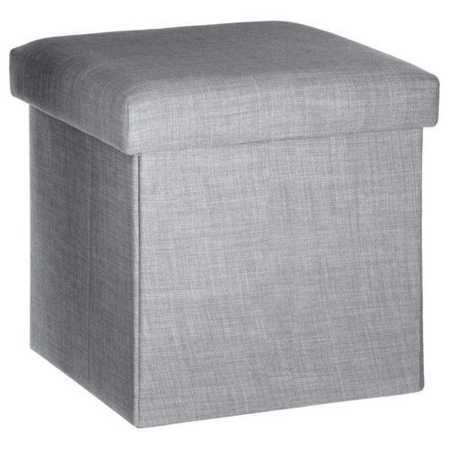 Pouf Coffre Pliable "Tomaz" 38cm Gris Clair