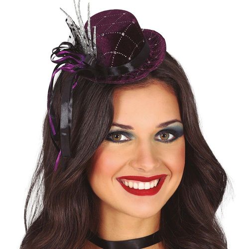 Serre-Tête Chapeau Velours Lilas