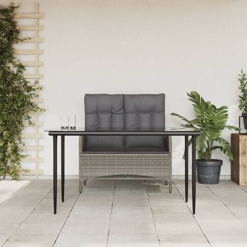 Vidaxl Mobilier À Dîner De Jardin Et Coussins 2 Pcs Gris Rotin