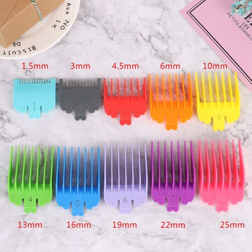 Peigne De Guidage De Différentes Couleurs En Métal, Accessoire De Coiffure Pour Tondeuse À Cheveux De Bonne Qualité Et Flambant Neuf, Disponible En Plusieurs Tailles 