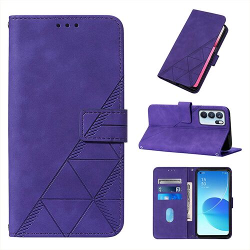Coque Oppo Reno 6 Pro 5g, Etui Pour Oppo Reno 6 Pro 5g, Etui En Cuir Pu Premium Housse Pour Oppo Reno 6 Pro 5g,Violet
