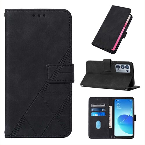 Coque Oppo Reno 6 Pro Plus, Etui Pour Oppo Reno 6 Pro Plus, Etui En Cuir Pu Premium Housse Pour Oppo Reno 6 Pro Plus,Noir